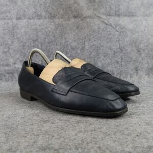 Westies Shoes Womens 9 Penny Loafers Slip On Classic Leather Blue Vintage Flats